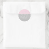 Stickers Merci gris rose sucre Favoriser (Sac)