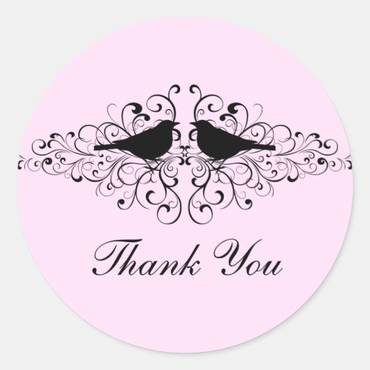 Stickers Merci Inséparable rose (Devant)