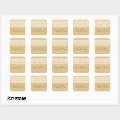Stickers Merci ivoire Rustique Chevron (Feuille)