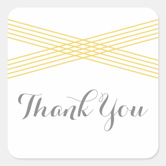 Stickers Merci Jaune Moderne (Devant)