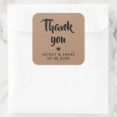 Stickers Merci Kraft, Merci Mariage, Kraft (Sac)