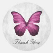 Stickers Merci Magenta Butterfly (Devant)