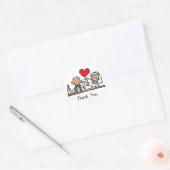 Stickers Merci mariage (Enveloppe)