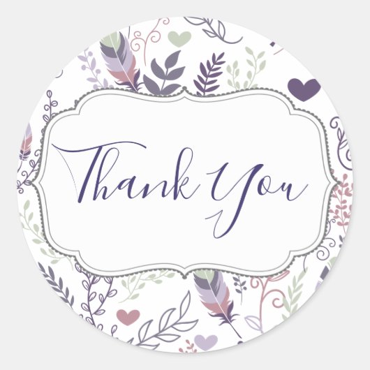 Stickers Merci - Mariage / Anniversaire (Devant)