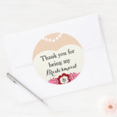 Stickers Merci Mariage Bridesmaid blanc (Enveloppe)