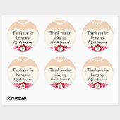 Stickers Merci Mariage Bridesmaid blanc (Feuille)