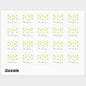 Stickers Merci Mariage Confetti Turquoise vert (Feuille)