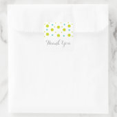 Stickers Merci Mariage Confetti Turquoise vert (Sac)