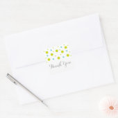 Stickers Merci Mariage Confetti Turquoise vert (Enveloppe)