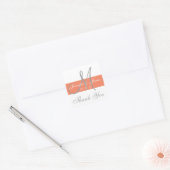 Stickers Merci Mariage Coral Grey (Enveloppe)