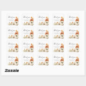 Stickers Merci Mariage de automne rustique (Feuille)