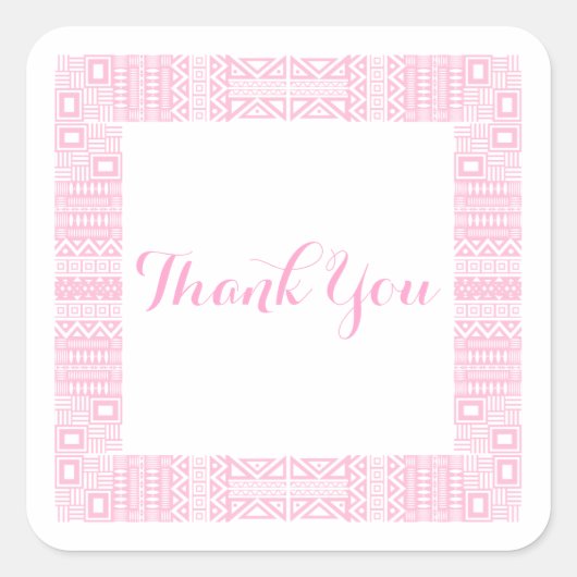 Stickers Merci Mariage de design ethnique 1 (Devant)