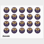Stickers Merci Mariage de tournesol violet (Feuille)