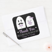 Stickers Merci Mariage des couples d'Halloween (Enveloppe)