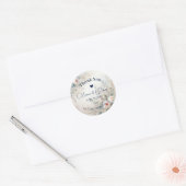 Stickers Merci Mariage Floral élégant (Enveloppe)