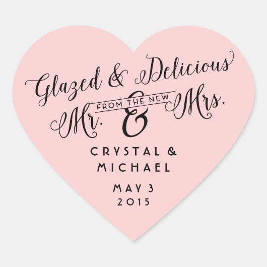 Stickers Merci Mariage glacé et délicieux (Devant)