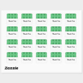 Stickers Merci Mariage Jacquard vert (Feuille)