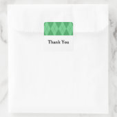 Stickers Merci Mariage Jacquard vert (Sac)