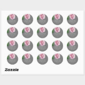 Stickers Merci Mariage Peony Blush (Feuille)
