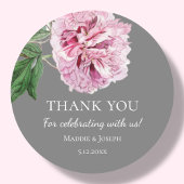Stickers Merci Mariage Peony Blush