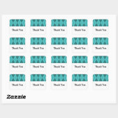 Stickers Merci Mariage Turquoise (Feuille)