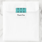 Stickers Merci Mariage Turquoise (Sac)