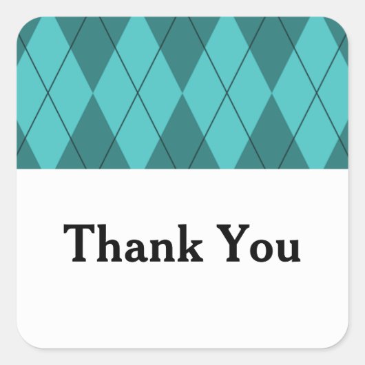 Stickers Merci Mariage Turquoise (Devant)