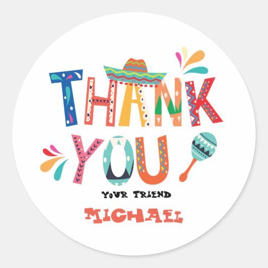 stickers Merci mexicain FIesta (Devant)