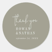 Stickers Merci moderne chic (Devant)