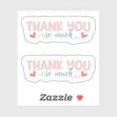 Stickers Merci moderne pour petites entreprises (Feuille)