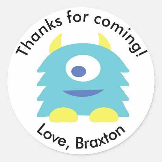 stickers Merci monstre (Devant)