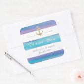 Stickers Merci nautique à aquarelle (Enveloppe)