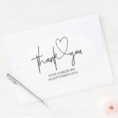 Stickers Merci noir et blanc (Enveloppe)