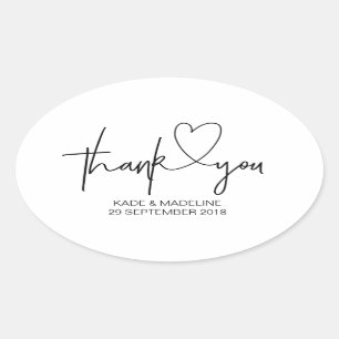 Stickers Merci noir et blanc