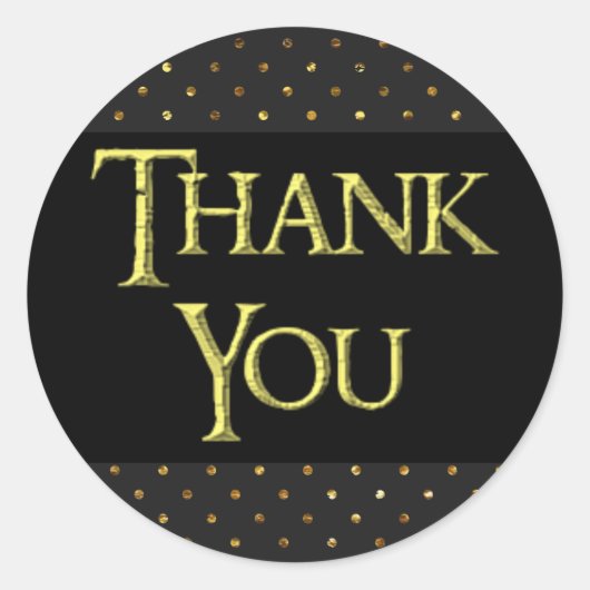 Stickers Merci noir et moderne (Devant)