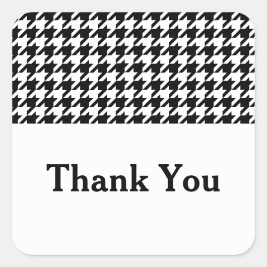 Stickers Merci noir Houndstooth (Devant)