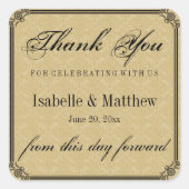 Stickers Merci or élégant (Devant)