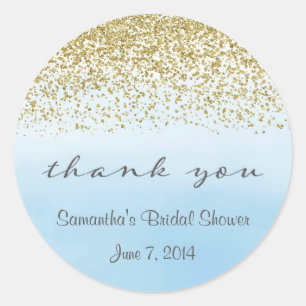 Stickers Merci or et bleu