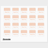 Stickers Merci Orange Houndstooth (Feuille)