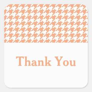 Stickers Merci Orange Houndstooth