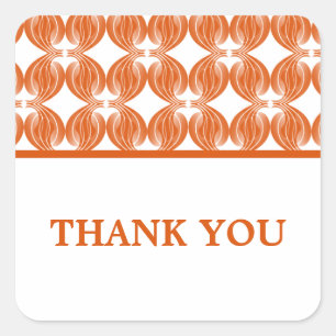 Stickers Merci Orange Moderne