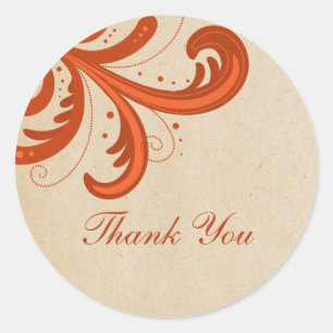 Stickers Merci Orange Stylish