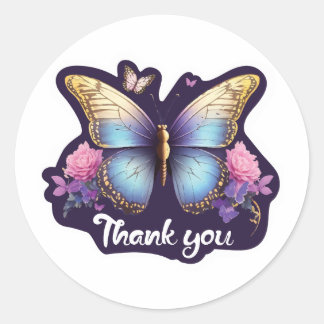Stickers Merci papillon