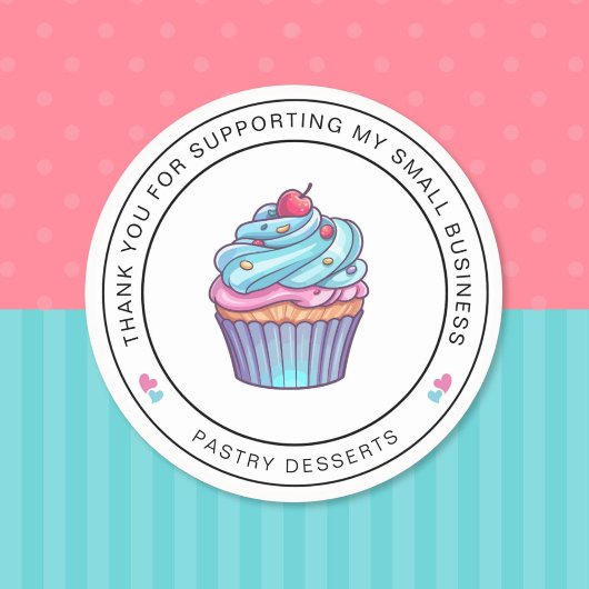 Stickers Merci pâtissier Cupcake