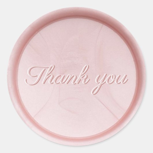 Stickers Merci Pearl Pink Wax Seal (Devant)