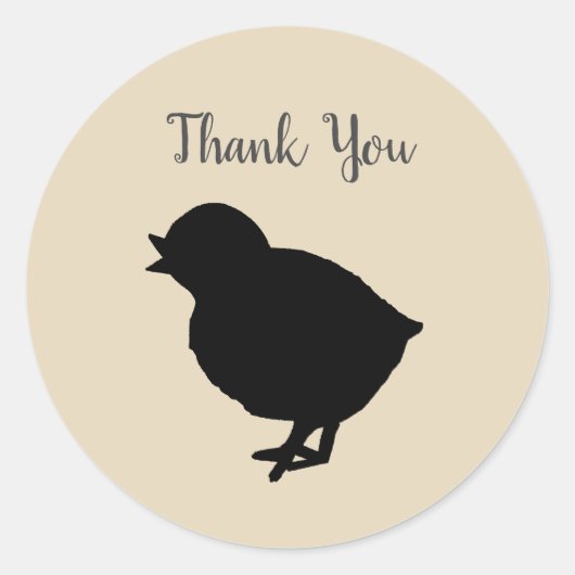 Stickers Merci Peep du Barnyard Farm Party (Devant)