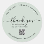 Stickers Merci Personnalisé À Monnaie Lumière Avec (Devant)