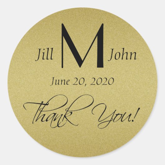 Stickers Merci personnalisé de mariage préféré (Devant)