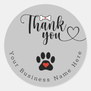 Stickers Merci personnalisé Dog Paw