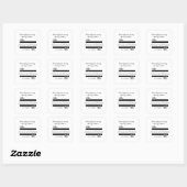 Stickers Merci personnalisé mariage favori (Feuille)